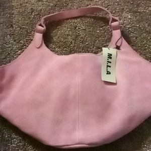 Pink, suede, M.I.L.A Emma purse